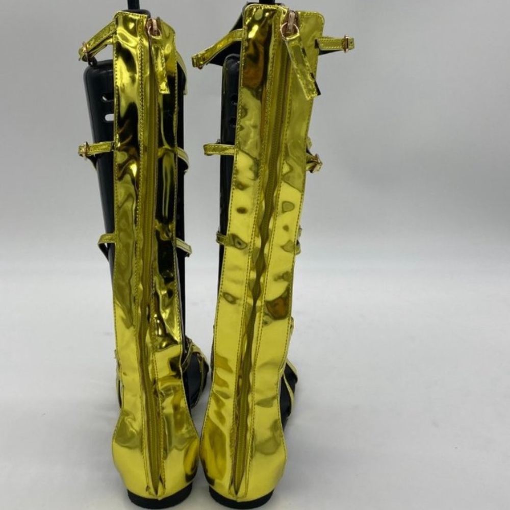New Nancy Jayjii gold gladiator sandals - Picture 6 of 17